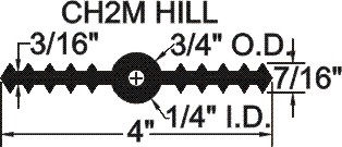 TCB-4316LB Ribbed Center Bulb